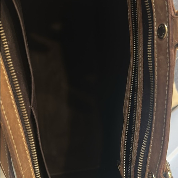Louis Vuitton Glossy Brown and Tan Satchel - Picture 3 of 5